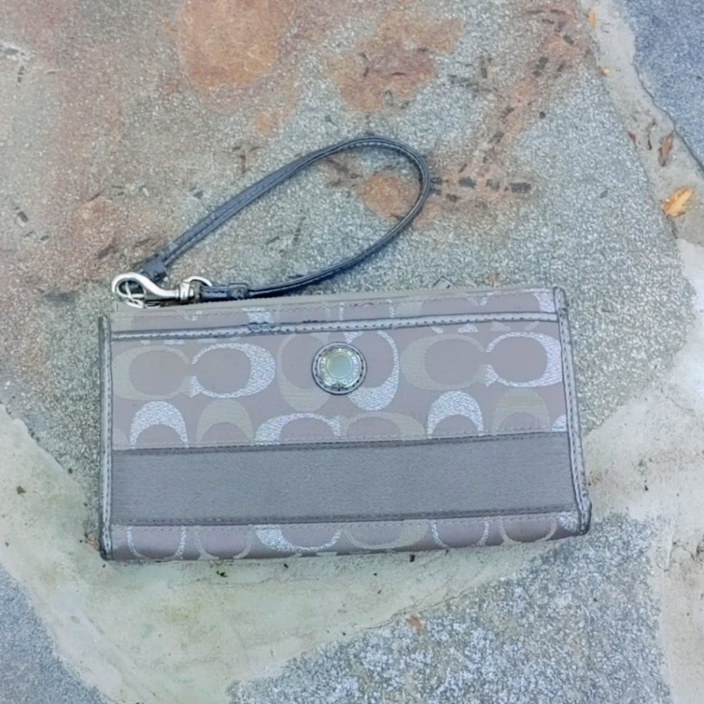 Coach Signature Wristlet/ Wallet